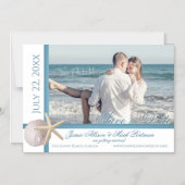 Invitation Magnétique Étoile de mer et Dollar de sable, enregistrez la d (Recto)