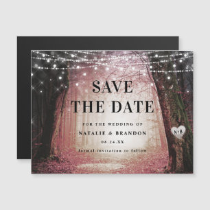 Invitation Magnétique Evermore   Enchanted Forest Pink Enregistrer la da