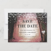 Invitation Magnétique Evermore | Enchanted Forest Pink Enregistrer la da (Recto)