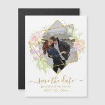 Faire part de date de photo à l'aquarelle moderne