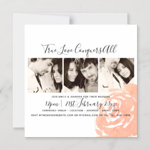 Invitation Magnétique Faire part de mariage et de sauvegarde de date de