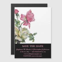 Faire part de roses à l'aquarelle avec site Web