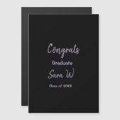 Invitation Magnétique Félicitations classe de nom de l'année école col (Devant / Derrière)