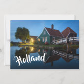 Invitation Magnétique Ferme de fromages au crépuscule aux Pays-Bas (Recto)