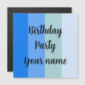 Invitation Magnétique Fête d'anniversaire (Devant / Derrière)