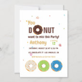 Invitation Magnétique Fête d'anniversaire Donut (Recto)