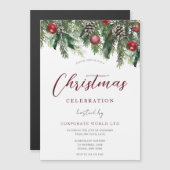 Invitation Magnétique Fête de Noël du bureau de l'entreprise (Devant / Derrière)