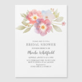 Invitation Magnétique Fête des mariées Aquarelle Florale Moderne Botaniq (Devant)