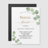 Invitation Magnétique Fête des mariées eucalyptus luxe verdoyant (Devant / Derrière)