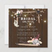 Invitation Magnétique Fête des mariées Western Boho (Recto)