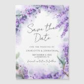 Invitation Magnétique Feuillage de lavande Dusty Mariage d'aquarelle mod (Devant)