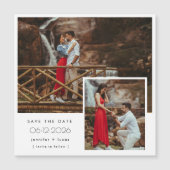 Invitation Magnétique Fiançailles Photo Mariage Enregistrer La Date (Devant)