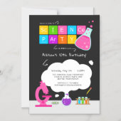 Invitation Magnétique Fille de science (Recto)