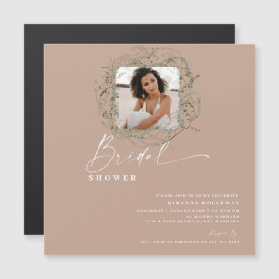 Invitation Magnétique Fines pousses de verdure d'eucalyptus Photo Shower