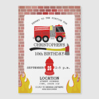 Flammes de briques pompier Ax Hydrant Anniversaire