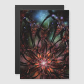 Invitation Magnétique Fleur imaginaire fractale douce et tendresse (Devant / Derrière)