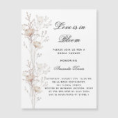 Invitation Magnétique Fleurs de douche nuptiale amour en fleurs luxueux (Devant)