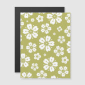 Invitation Magnétique Fleurs Motif 1 (Devant / Derrière)