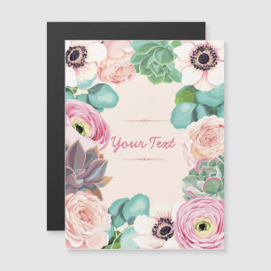 Invitation Magnétique Floral