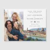 Invitation Magnétique Florence Wedding Photo Save The Date (Devant)