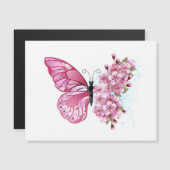 Invitation Magnétique Flower Butterfly (Devant / Derrière)