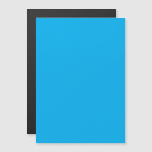 Invitation Magnétique Fond uni bleu cyan (Devant / Derrière)