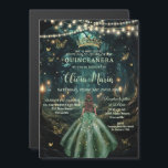Invitation Magnétique Forêt Enchantée Robe Émeraude Verte Quinceañera<br><div class="desc">Personnalisez facilement et rapidement cette invitation magnétique de Quinceañera / Sweet 16 en cliquant sur le bouton Modifier à l'aide des outils de conception pour modifier le texte, changer les styles et les couleurs de police. Comprend une fille vêtue d'une robe verte émeraude et un fond de forêt enchantée. Les...</div>