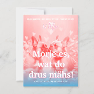 Invitation Magnétique French Bulldog Cologne Save the Date 