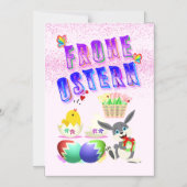 Invitation Magnétique Frohe Ostern (Recto)