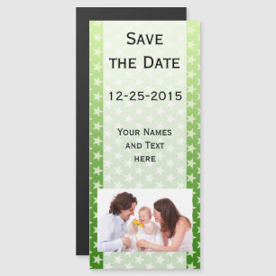Invitation Magnétique Funny Stars Motif transparent + votre dos et votre