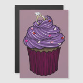 Invitation Magnétique Gâteau Cupcake de Proposition Sucrée (Devant / Derrière)