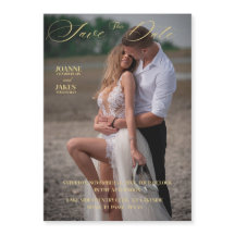 Gold Elegant Photo Enregistrer La Date