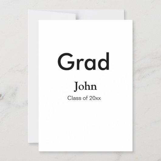 Invitation Magnétique grad boy add name congrats date year text (Recto)