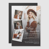 Invitation Magnétique Graduation 2025 Photo Collage Open House Party (Devant / Derrière)