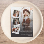 Invitation Magnétique Graduation 2025 Photo Collage Open House Party