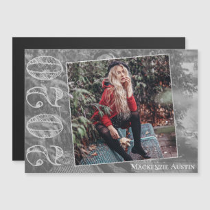 Invitation Magnétique Graffiti Grunge   Garde photo de diplômes modernes