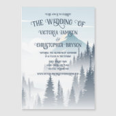 Invitation Magnétique Gray Mountain Fog Forest Wilderness Mariage d'hive (Devant)