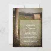 Invitation Magnétique Green Pastures Country Farm Mariage Enregistrer la (Recto)