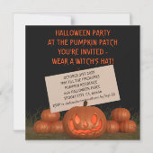 Invitation Magnétique Halloween Citrouille Carving Party (Recto)