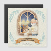 Invitation Magnétique Hanukkah Blessing - Grandfather and Child (Devant / Derrière)