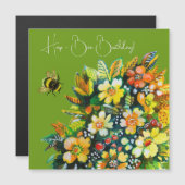 Invitation Magnétique Hap - Anniversaire des abeilles (Devant / Derrière)