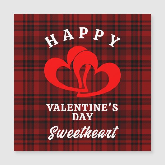 INVITATION MAGNÉTIQUE HEUREUSE SAINTE-VALENTIN SWEETHEART (Devant)