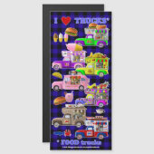 Invitation Magnétique I Love Trucks (FOOD Trucks) aimant (Devant / Derrière)