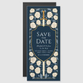 Invitation Magnétique Imaginaire médiéval Sword & Shield Enregistrer la  (Devant / Derrière)