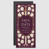 Invitation Magnétique Imaginaire médiéval Sword & Shield Enregistrer la  (Devant / Derrière)