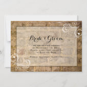 Invitation Magnétique Industrie Chic briques Swirl Wedding Enregistrer l (Recto)