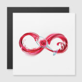Invitation Magnétique Infinity with Red Wine (Devant / Derrière)