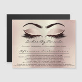 Invitation Magnétique Instructions de soins postérieurs Lashes Extension (Devant / Derrière)