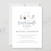 Invitation Magnétique Itinéraire de week-end de bachelorette pour les pe (Recto)