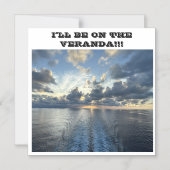 INVITATION MAGNÉTIQUE JE SERAI SUR LA PORTE DE CROISIÈRE VERANDA (Recto)